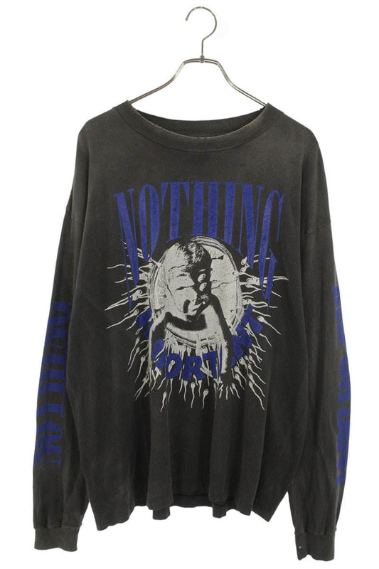 SAINT MICHAEL NOTHING IMP Vintage Effect Long Sleeve Tee Size L