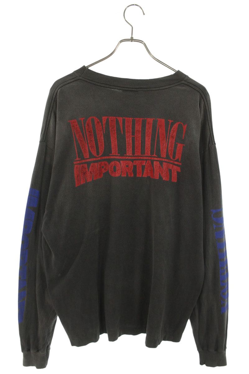 SAINT MICHAEL NOTHING IMP Vintage Effect Long Sleeve Tee Size L