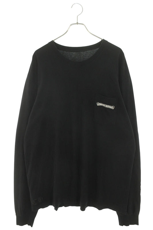 Chrome Hearts Back Scroll Label Print Long Sleeve Tee Black Size XXL