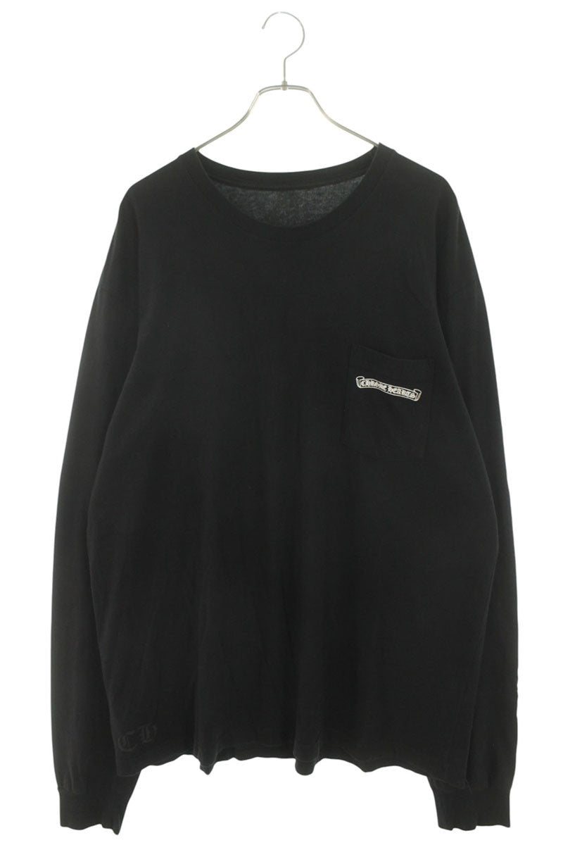Chrome Hearts Back Scroll Label Print Long Sleeve Tee Black Size XXL