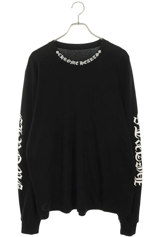 Chrome Hearts Neck Logo Print Longsleeve Black Size L