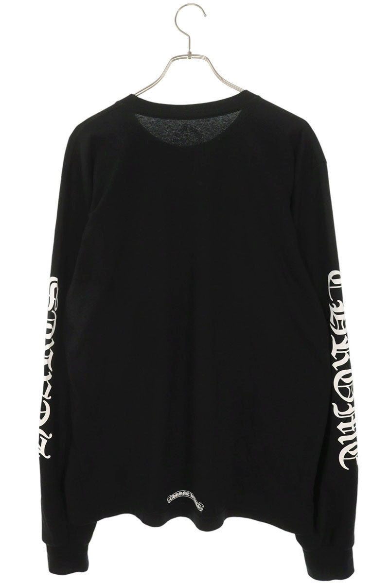 Chrome Hearts Neck Logo Print Longsleeve Black Size L