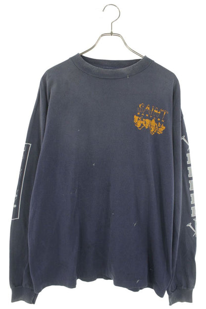 SAINT MICHAEL 25AW Vintage Effect BABYLON Logo Long Sleeve Size L