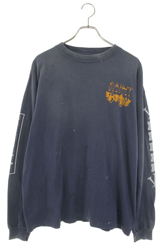 SAINT MICHAEL 25AW Vintage Effect BABYLON Logo Long Sleeve Size L