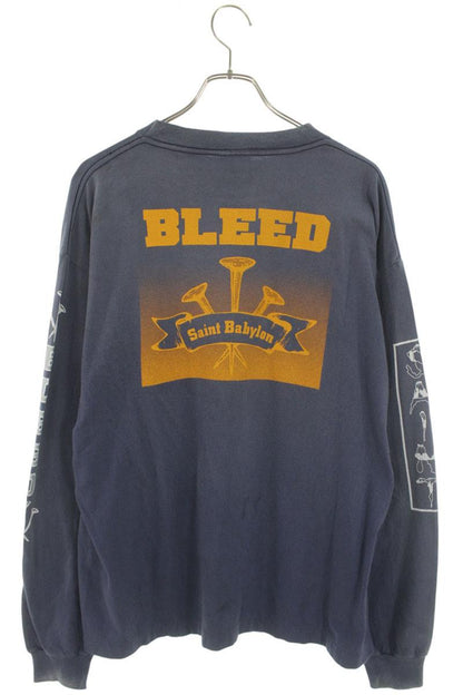SAINT MICHAEL 25AW Vintage Effect BABYLON Logo Long Sleeve Size L