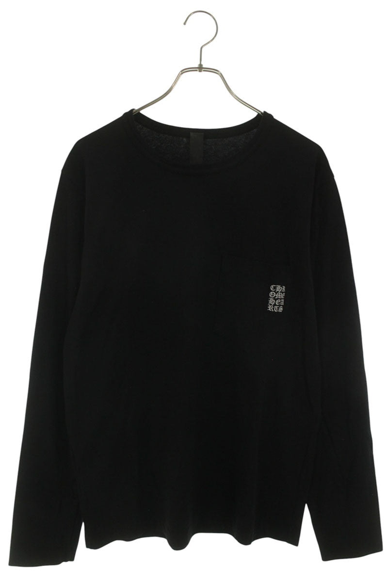 Chrome Hearts Y NOT Chest Pocket Embroidery Long Sleeve Tee Size M