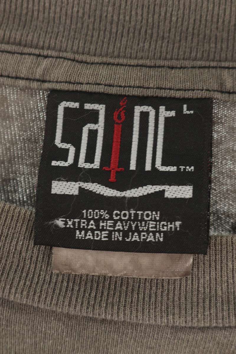 SAINT MICHAEL Sheep Print Vintage Effect Long Sleeve Tee Size L