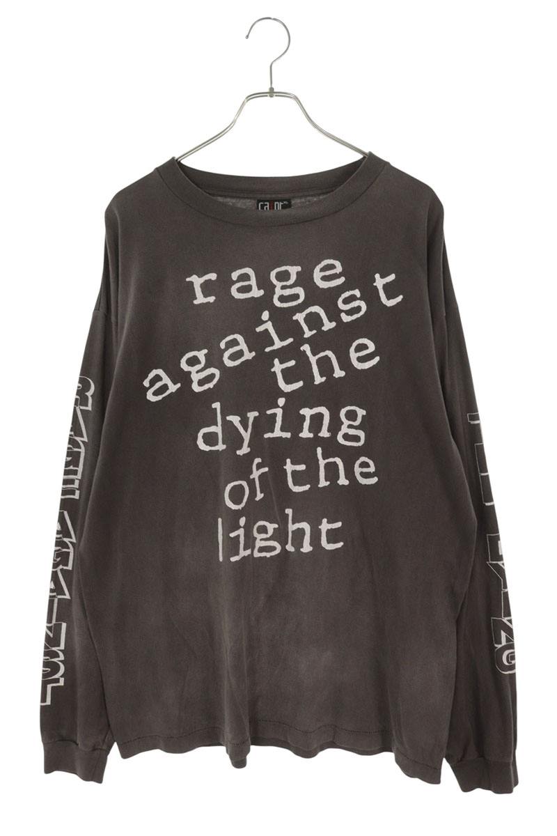 SAINT MICHAEL Font Print Vintage Effect Long Sleeve Tee Size XL
