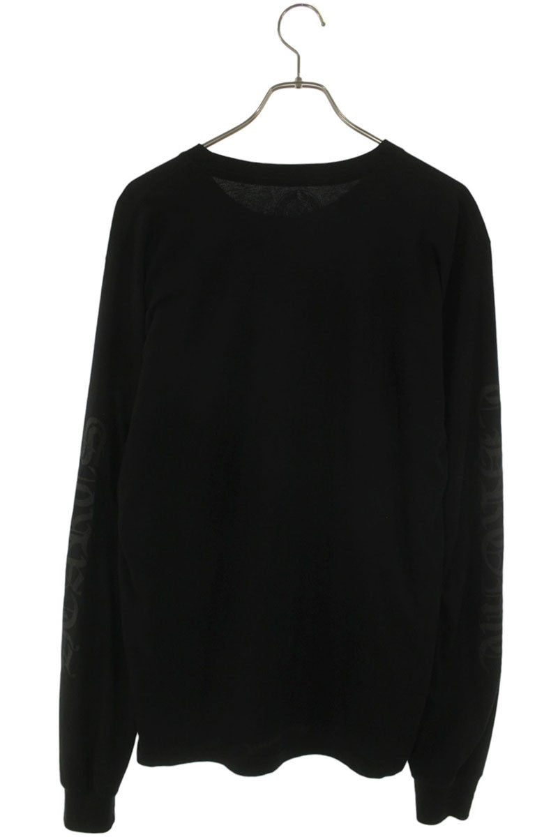 Chrome Hearts Neck Logo Print Long Sleeve Tee Black/White Size L