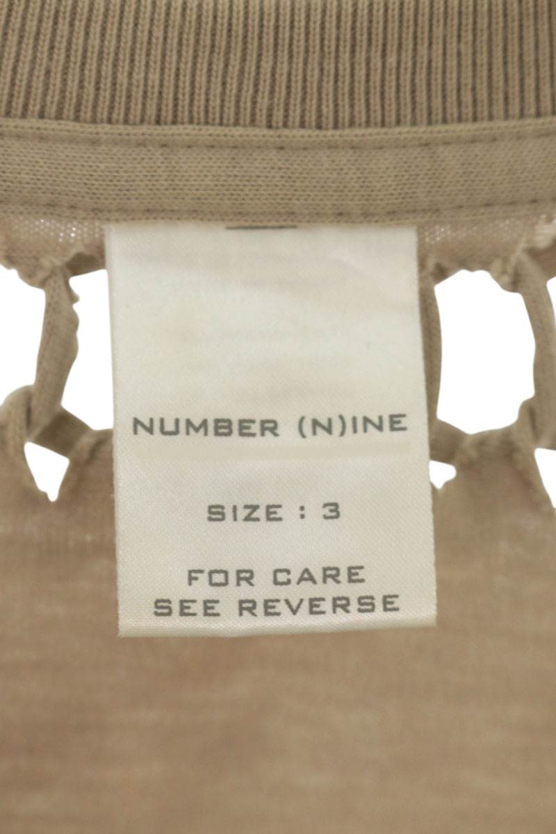 NUMBER(N)INE 02AW George Period V-Neck Top Beige Size L