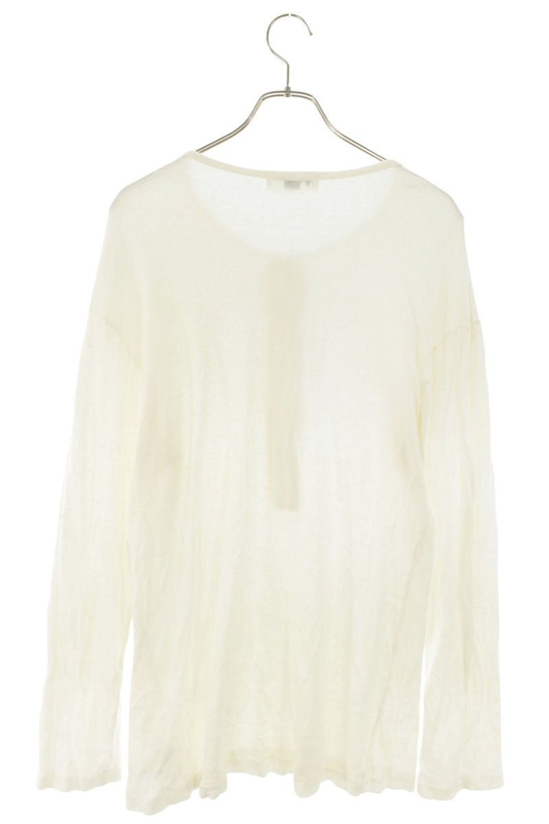 YOHJI YAMAMOTO POUR HOMME Henley Long Sleeve Top White Size L