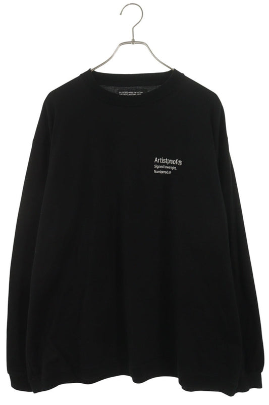 ARTIST PROOF Logo Embroidered Long Sleeve Tee Black Size XL