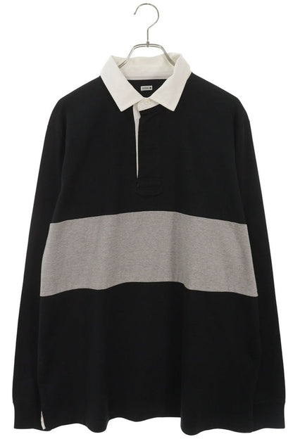 SEQUEL 25AW Logo Print Polo Long Sleeve Tee Black/Gray/White Size L