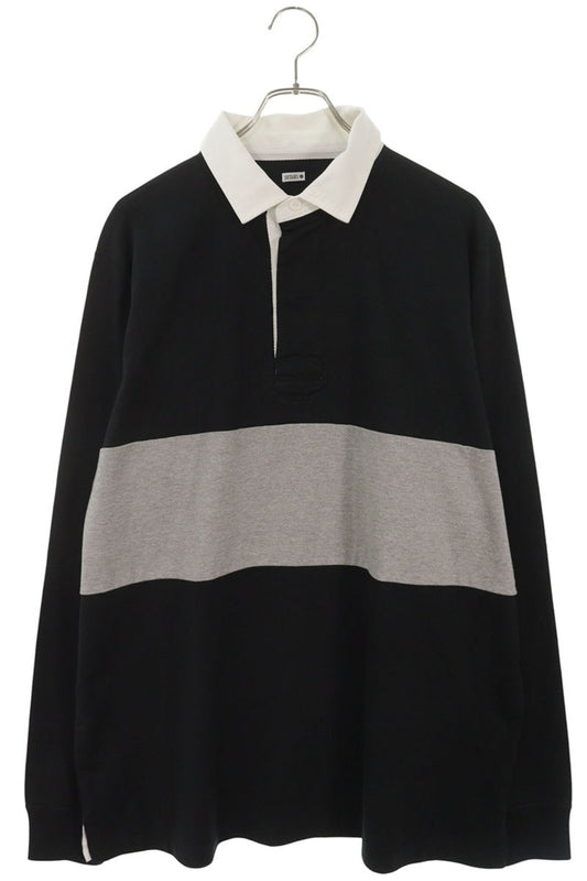 SEQUEL 25AW Logo Print Polo Long Sleeve Tee Black/Gray/White Size L
