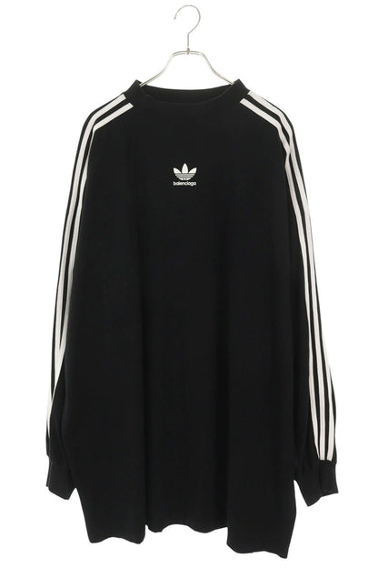 BALENCIAGA x adidas 3-Stripe Logo Print Long Sleeve Black Size L