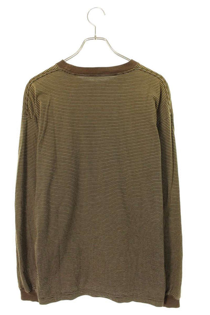 ENNOY Striped Long Sleeve Tee Khaki Size L