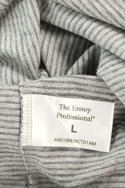 ENNOY Striped Long Sleeve Tee Gray Size L