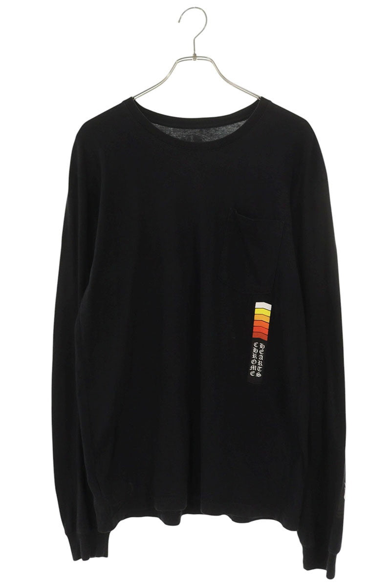 Chrome Hearts Sleeve Logo Gradient Print Long Sleeve Tee Black Size L