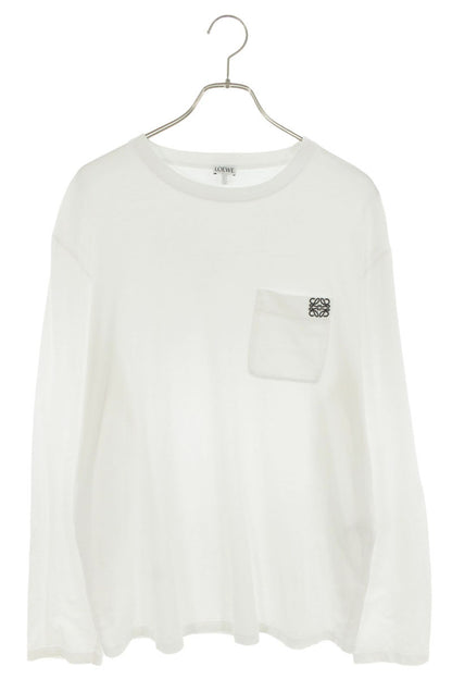 LOEWE Anagram Embroidered Long Sleeve Tee White Size L