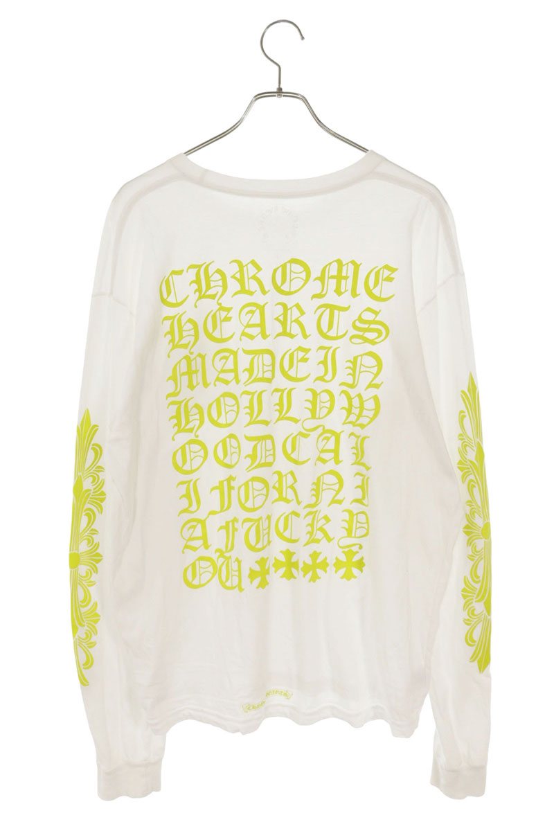 Chrome Hearts Floral Sleeve Back Print Long Sleeve Tee Multi Size XL