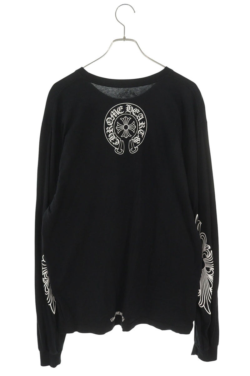 Chrome Hearts Neck Logo Arm Floral Print Long Sleeve Tee Size XL