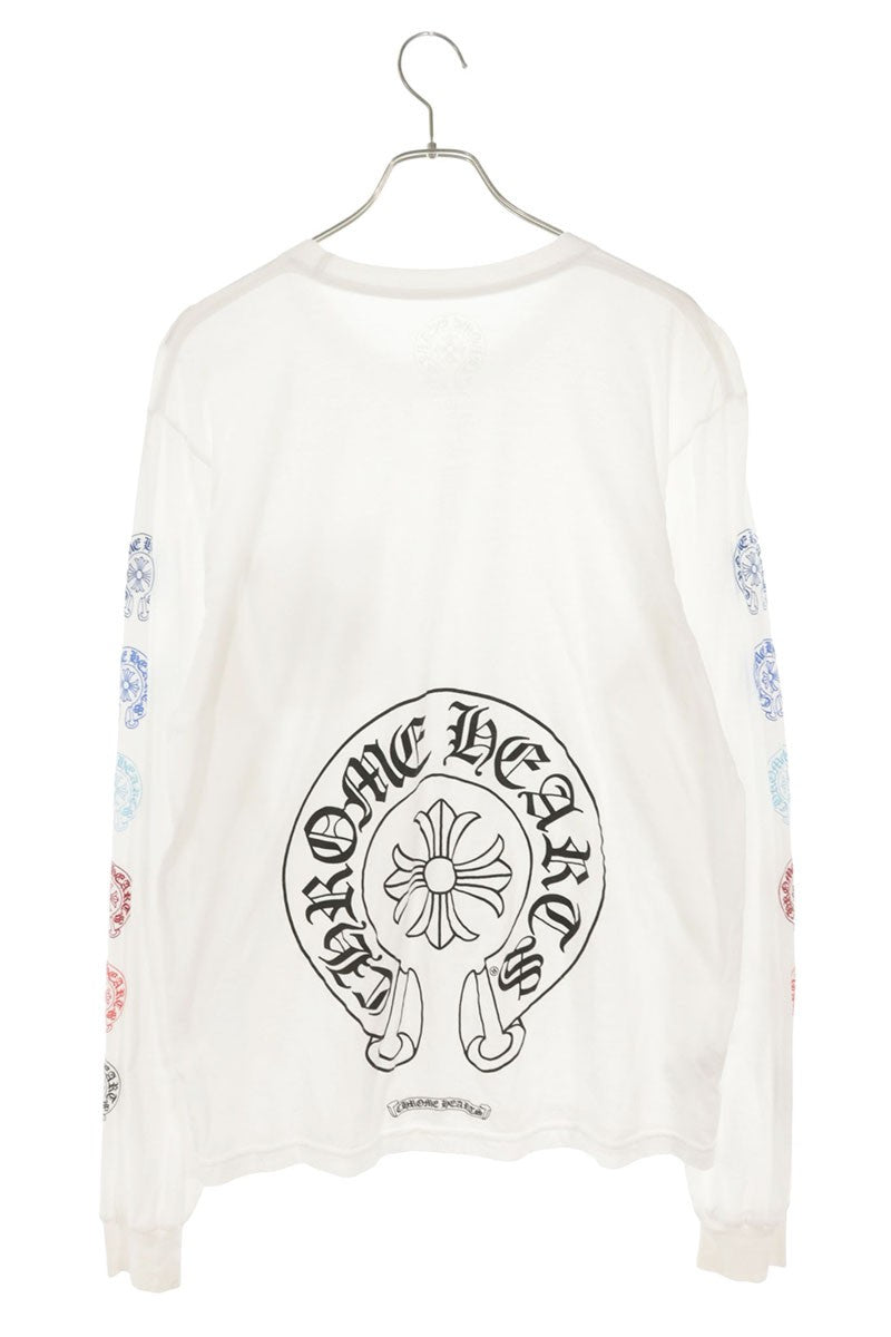 Chrome Hearts Back Horseshoe Arm Logo T-Shirt White Size L