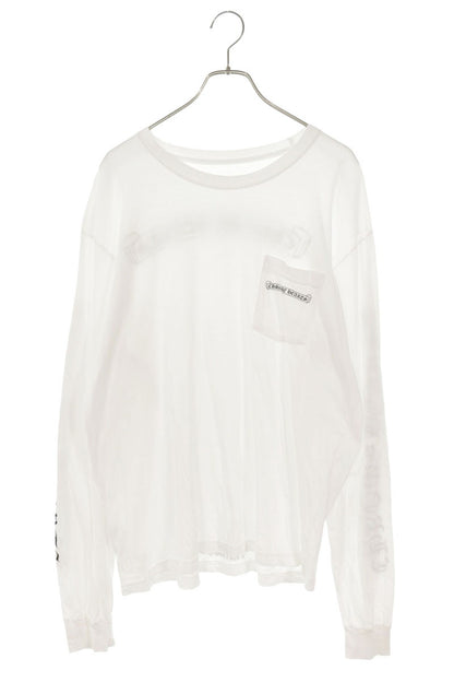 Chrome Hearts Back Scroll Label Print Long Sleeve Tee White Size XL