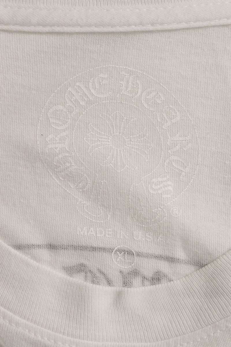 Chrome Hearts Back Scroll Label Print Long Sleeve Tee White Size XL