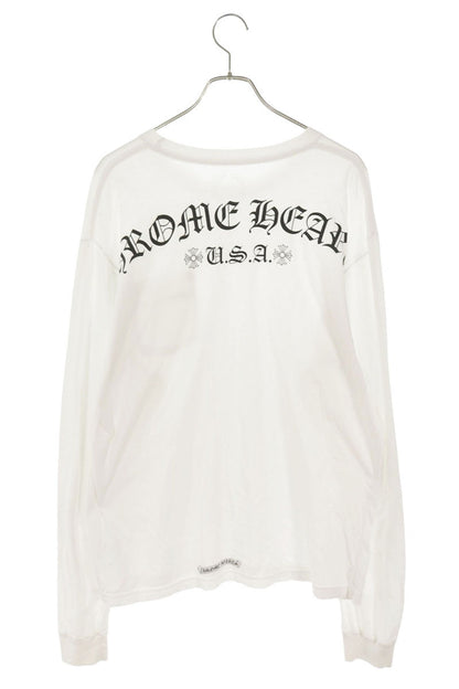 Chrome Hearts Back Arch Logo Print Long Sleeve Tee White Size XL