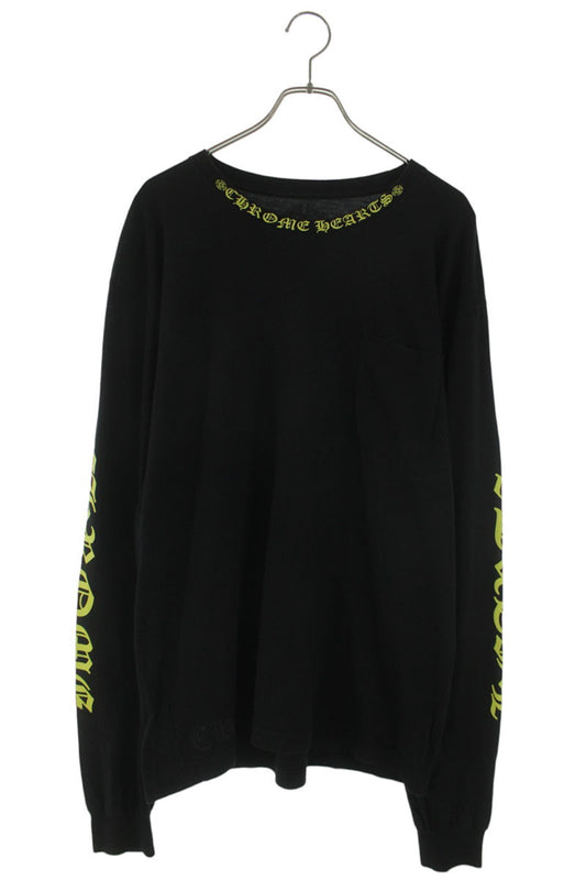 Chrome Hearts Neck Logo Long Sleeve Tee Black Size XL
