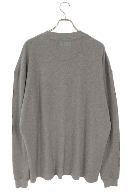 VETEMENTS Biker Cross Waffle Long Sleeve T-Shirt Gray Size S