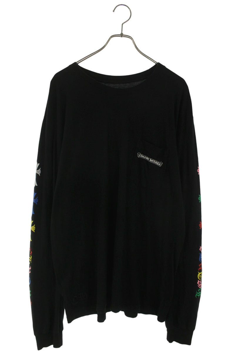 Chrome Hearts Multicolor Cemetery Cross Print Long Sleeve Tee Size XL