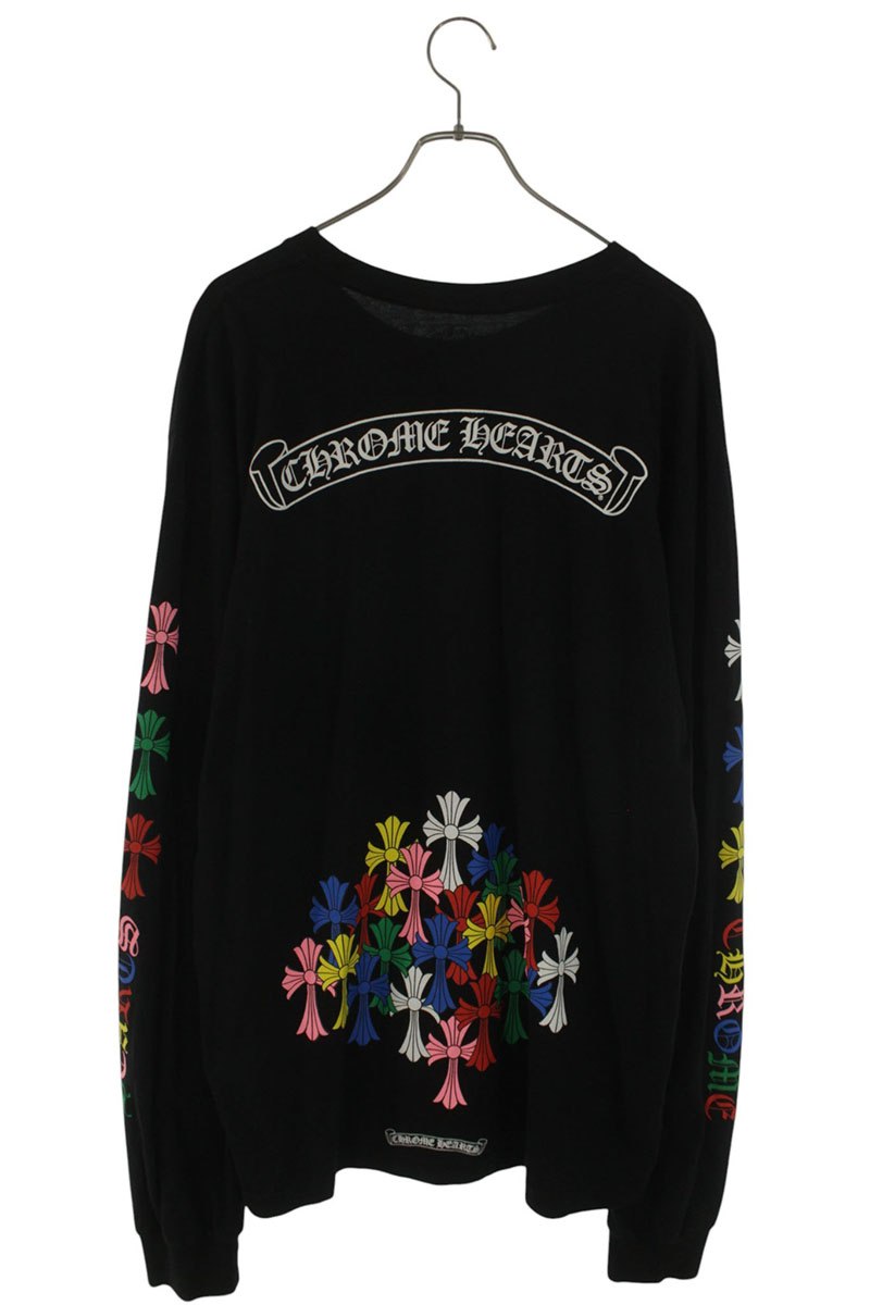 Chrome Hearts Multicolor Cemetery Cross Print Long Sleeve Tee Size XL