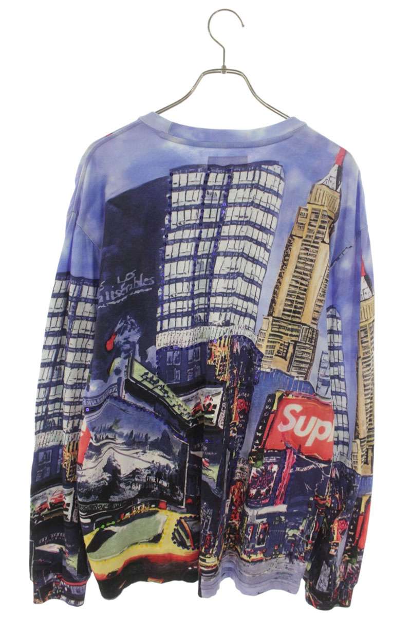 SUPREME 25SS Skyline Sequin Long Sleeve Top Purple Size M
