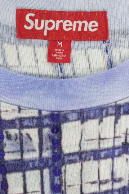 SUPREME 25SS Skyline Sequin Long Sleeve Top Purple Size M