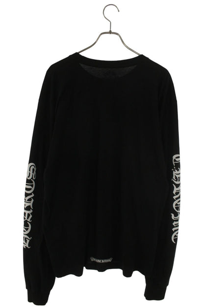 Chrome Hearts Neck Logo Print Long Sleeve Tee Black Size XL