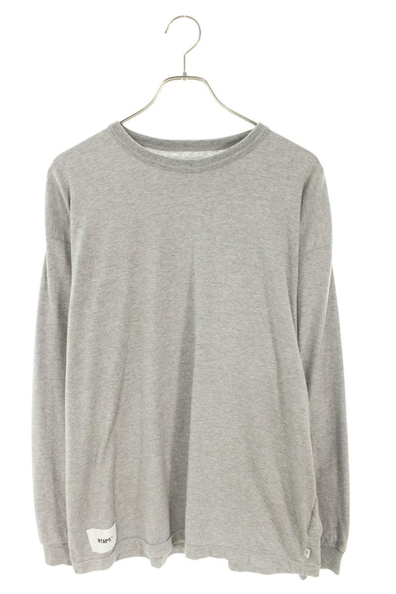 WTAPS 24AW Reflector Print Long Sleeve Tee Gray Cotton Poly Size S