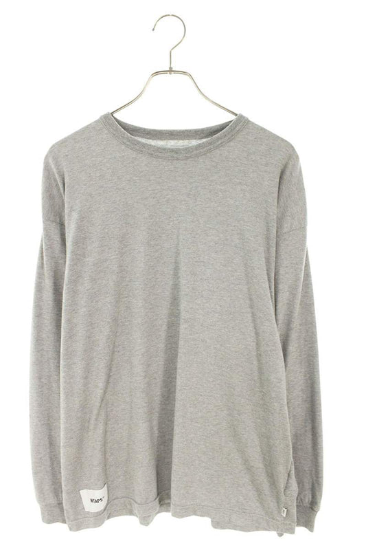 WTAPS 24AW Reflector Print Long Sleeve Tee Gray Cotton Poly Size S
