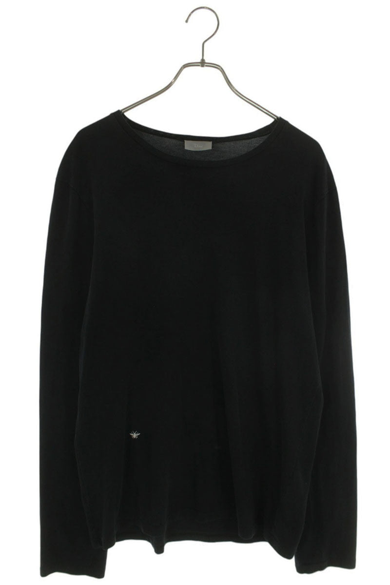 Dior HOMME Bee Embroidered Cotton Long Sleeve Tee Size M