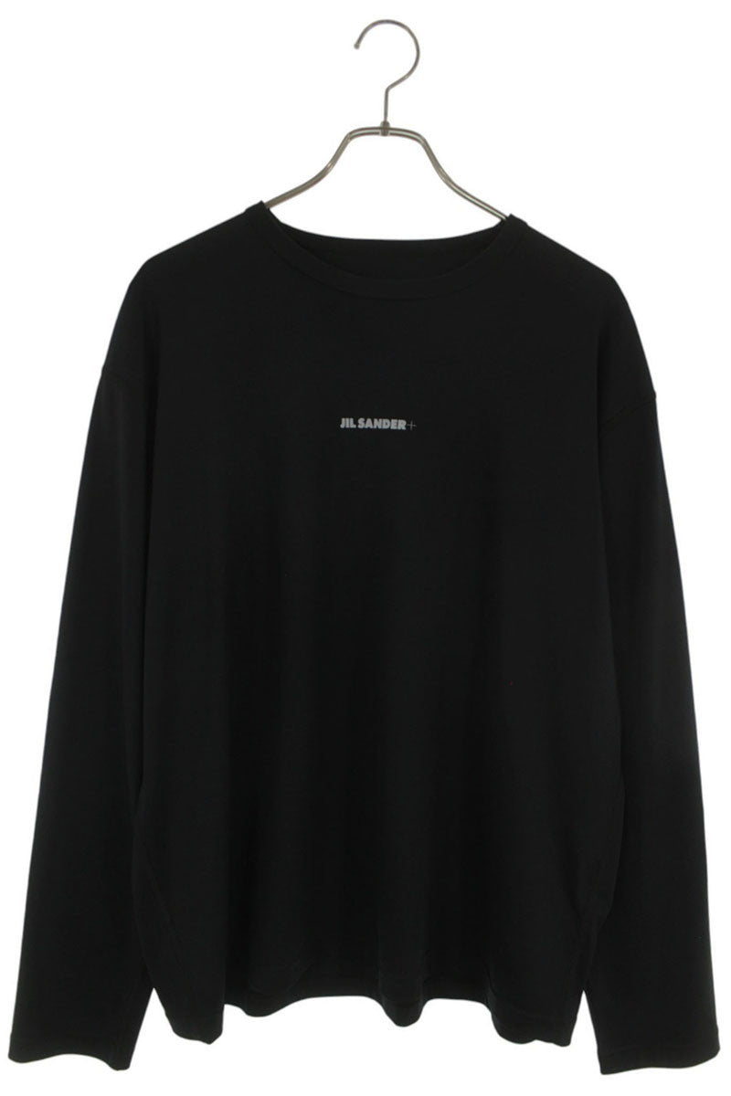 JILSANDER Logo Print Long Sleeve Tee Black Poly Blend Size XXL