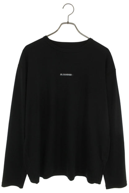 JILSANDER Logo Print Long Sleeve Tee Black Poly Blend Size XXL