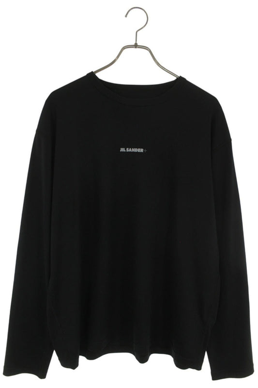 JILSANDER Logo Print Long Sleeve Tee Black Poly Blend Size XXL