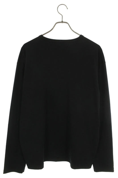 JILSANDER Logo Print Long Sleeve Tee Black Poly Blend Size XXL