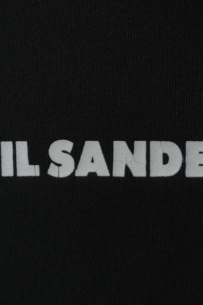 JILSANDER Logo Print Long Sleeve Tee Black Poly Blend Size XXL
