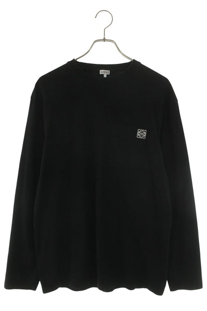 LOEWE Anagram Embroidered Pocket Long Sleeve Tee Black Size M