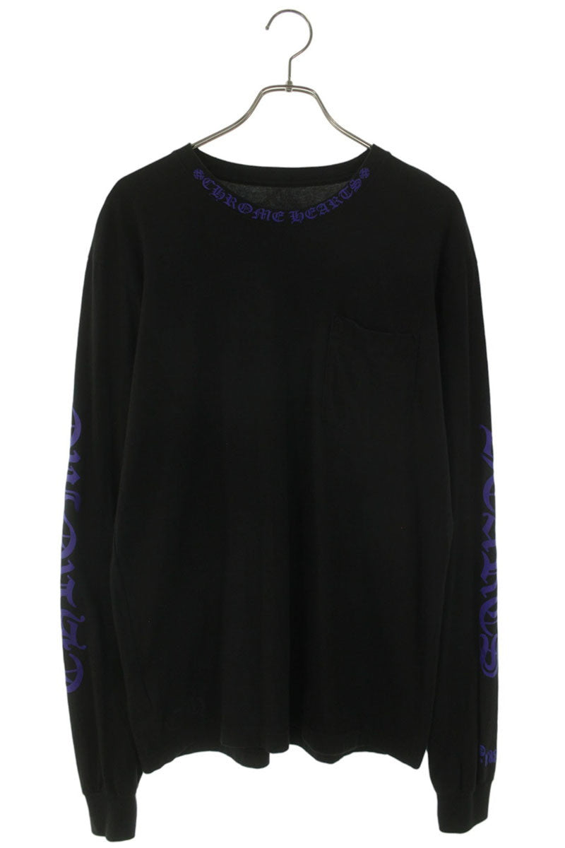 Chrome Hearts Neck & Sleeve Logo Long Sleeve Top Size L