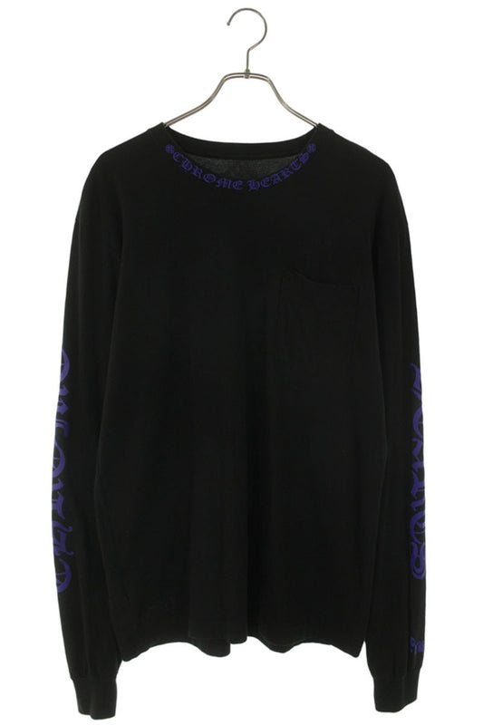 Chrome Hearts Neck & Sleeve Logo Long Sleeve Top Size L