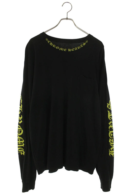 Chrome Hearts Neck & Sleeve Logo Long Sleeve Top Size XL