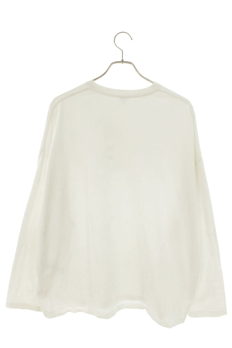 LOEWE Anagram Embroidered Loose Fit Long Sleeve Tee White Size M
