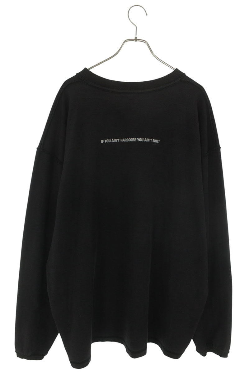 VETEMENTS BFRND Inside Out Long Sleeve Tee Black Size S